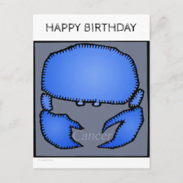 Happy Birthday Custom Zodiac Zeichen Krebs Postkar Postkarte
