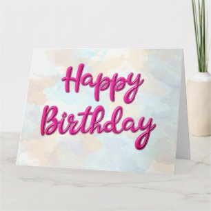 Happy Birthday Customizable Magenta XL Begrüßung Karte