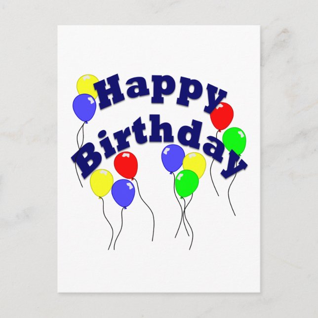 Happy Birthday - D2 Postkarte (Vorderseite)