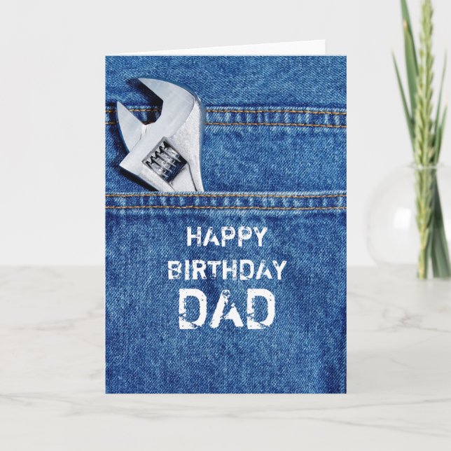 Happy Birthday Dad Tool Card Karte (Vorderseite)