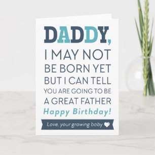 Happy Birthday Daddy from Growing Baby Card Karte