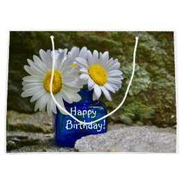 Happy Birthday Daisies Große Geschenktüte