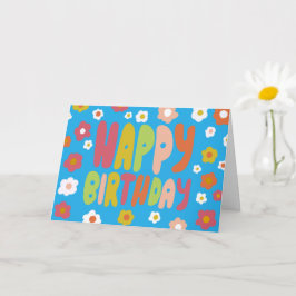 HAPPY BIRTHDAY Daisis Bubble Letters CUSTOM Bday Karte
