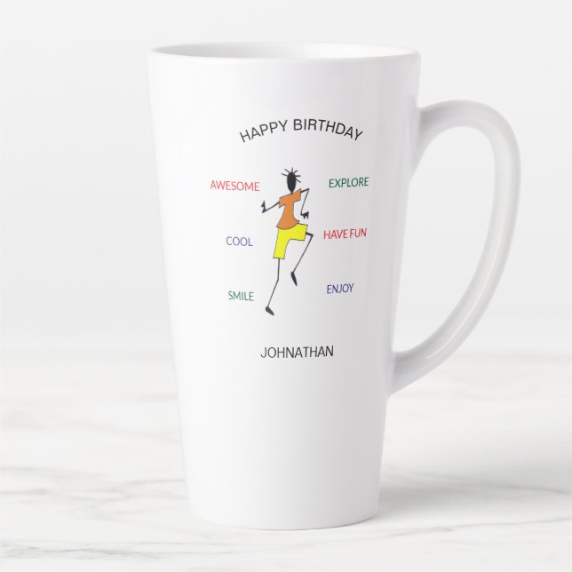 Happy Birthday Dance Dance Moves Milchtasse (Rechts)