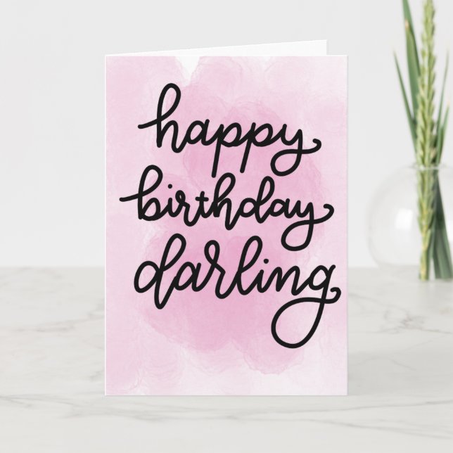 Happy Birthday Darling card Karte (Vorderseite)