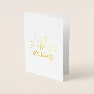 Happy Birthday Darling Folienkarte