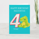 Happy Birthday Daughter - 4 Heute Karte<br><div class="desc">Eine sehr niedliche Geburtstag-Karte für Ihre Tochter an ihrem 4. Geburtstag.</div>