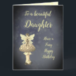 Happy Birthday Daughter Fairy Design Karte<br><div class="desc">Hübsch Happy Birthday Daughter Design Grußkarte.</div>