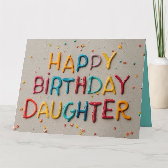 Happy Birthday Daughter Grußkarte Karte (Vorderseite)