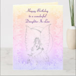 Happy Birthday Daughter in Law Fairy Design Karte<br><div class="desc">Schöne Moonstone Fairy Design Happy Birthday Tochter in Law Grußkarte.</div>