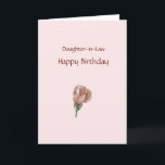 Happy Birthday Daughter-in-Law - Rose Card Karte<br><div class="desc">Christliche Geburtstagskarte für Schwiegertochter!   Enthält die Schrift und den Text im Inneren.  Kann auch mit den Vorlagenwerkzeugen personalisiert und angepasst werden.</div>