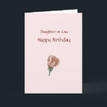 Happy Birthday Daughter-in-Law - Rose Card Karte<br><div class="desc">Christliche Geburtstagskarte für Schwiegertochter!   Enthält die Schrift und den Text im Inneren.  Kann auch mit den Vorlagenwerkzeugen personalisiert und angepasst werden.</div>