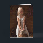 Happy Birthday Daughter Karte<br><div class="desc">Bitte klicken Sie auf die Lupe,  um dieses Bild vergrößert zu sehen. Die blonden Haare dieses jungen Mädchens,  der kleine orangefarbene Streifen an der Stirn des süßen Kätzchens und die Blume an der Stallwand werden Sie begeistern. Es ist eine schöne Geburtstagskarte für Ihre wertvolle Tochter.</div>