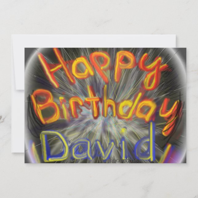 Happy Birthday David 2014 Einladung (Vorderseite)