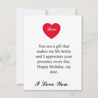 Happy Birthday Dear Flat Holiday Card Feiertagskarte