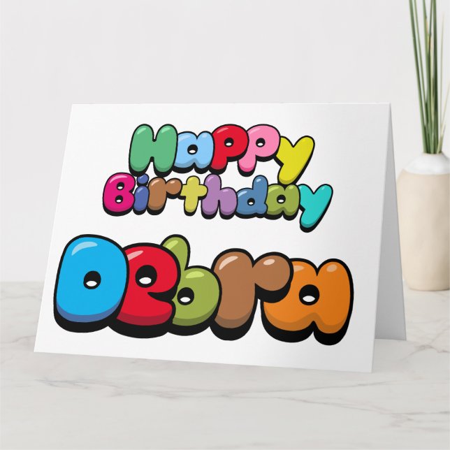Happy Birthday Debra Karte (Vorderseite)