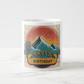 Happy Birthday Design Jumbo-Tasse