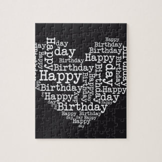 Happy birthday design puzzle