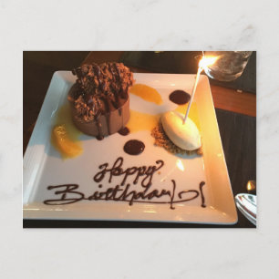 Happy Birthday Dessert Postkarte