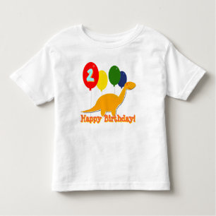 Happy Birthday Dinosaur 2 Years Balloons T - Shirt