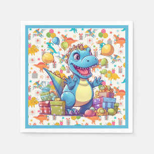 Happy Birthday Dinosaur Serviette