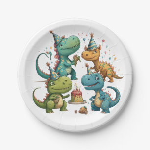 Happy Birthday Dinosaurier Paper Plate Pappteller