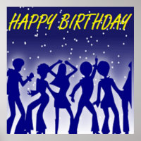 "HAPPY BIRTHDAY" DISCO DANCERS