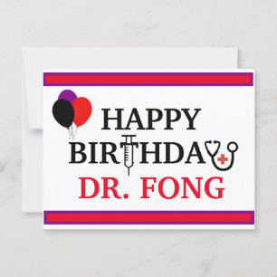 Happy Birthday - Doctor Healthcare Medical Postcar Postkarte
