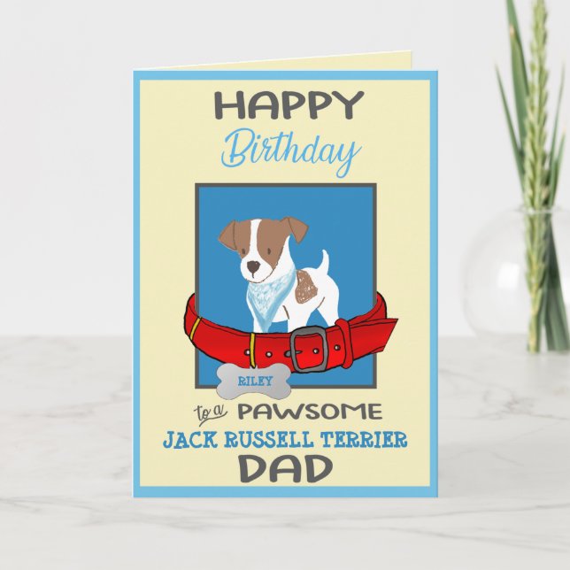 Happy Birthday Dog Daddy Jack Russell Terrier Dog Karte (Vorderseite)