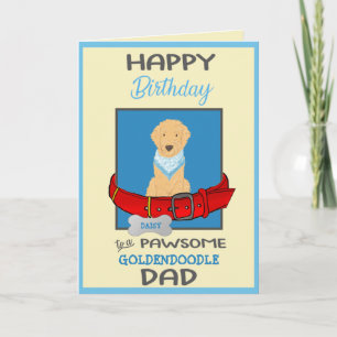 Happy Birthday Dog Daddy von Goldendoodle Dog Karte