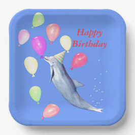 Happy Birthday Dolphin Pappteller