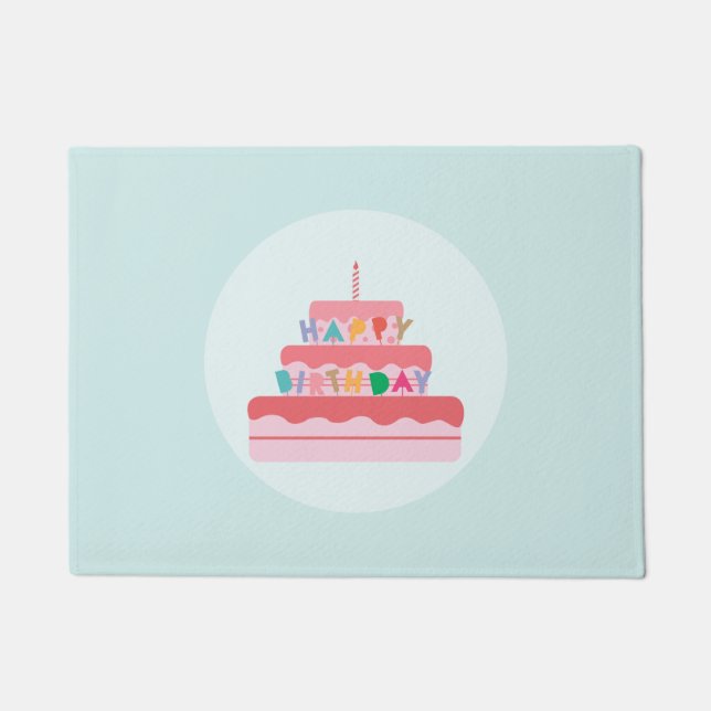 Happy Birthday Doormat Fußmatte (Vorderseite)