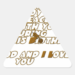 Happy Birthday Dreieckiger Aufkleber