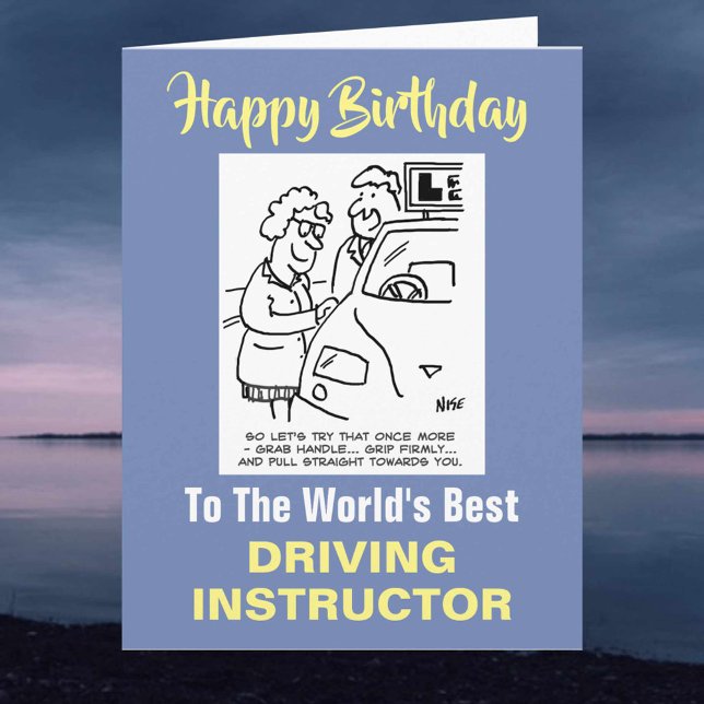 Happy Birthday Driving Instructor -Driving Lessons Karte (Von Creator hochgeladen)
