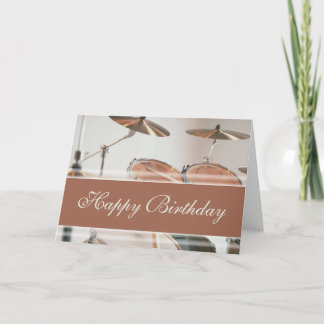 Happy Birthday - Drum Kit Karte