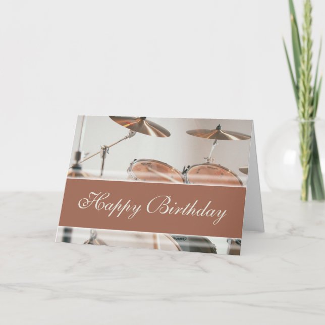 Happy Birthday - Drum Kit Karte (Vorderseite)