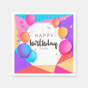 Happy Birthday Du der You Serviette