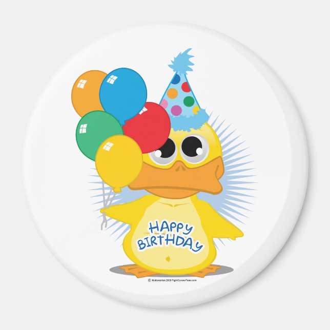Happy Birthday Duck Magnet (Vorne)