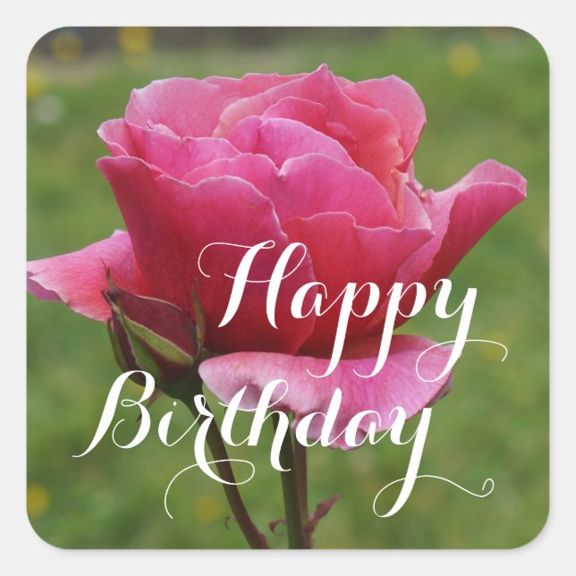 Happy Birthday Duet Rose #1 Stickers (Vorderseite)