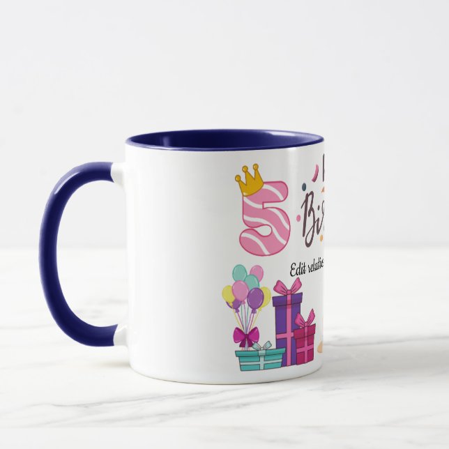 Happy Birthday Editable Design  Tasse (Links)