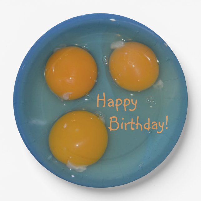Happy Birthday Egg Lover Pappteller (Vorderseite)