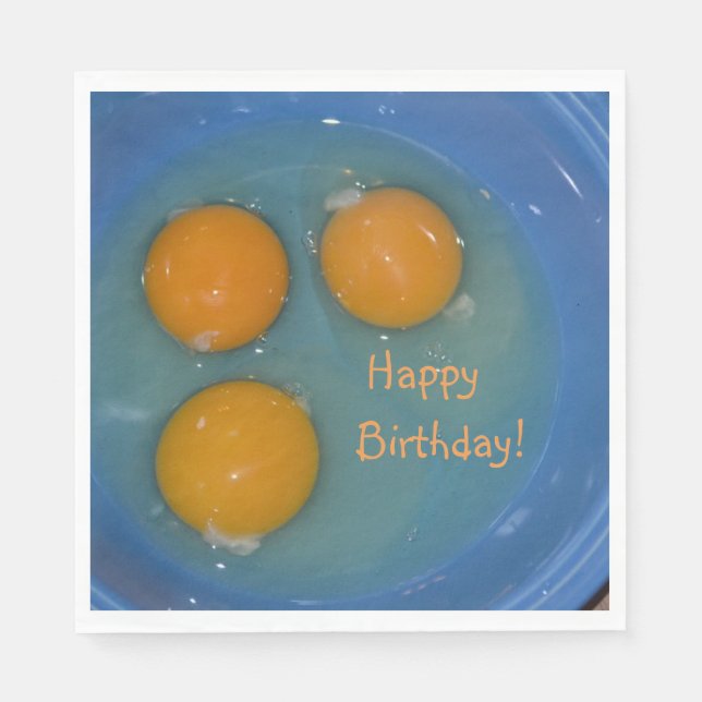 Happy Birthday Egg Lover Serviette (Vorderseite)