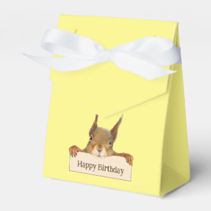 Happy Birthday Eichhörnchen mit benutzerdefinierte Geschenkschachtel