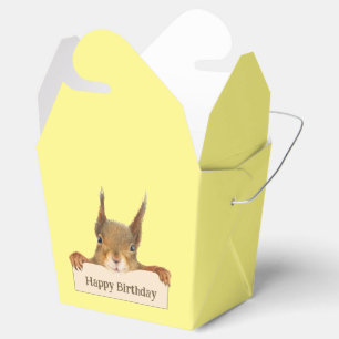 Happy Birthday Eichhörnchen mit benutzerdefinierte Geschenkschachtel