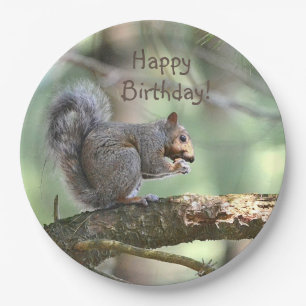 Happy Birthday Eichhörnchen Pappteller