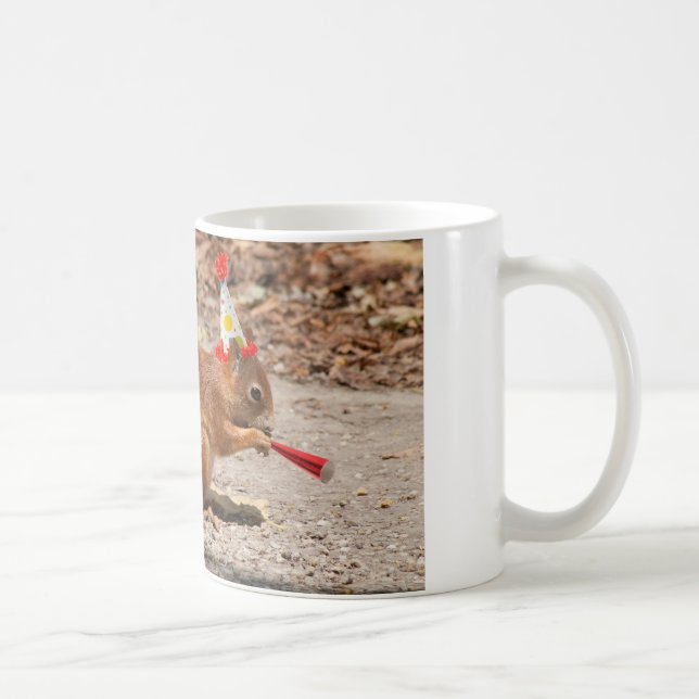 Happy Birthday Eichhörnchen Tasse (Rechts)