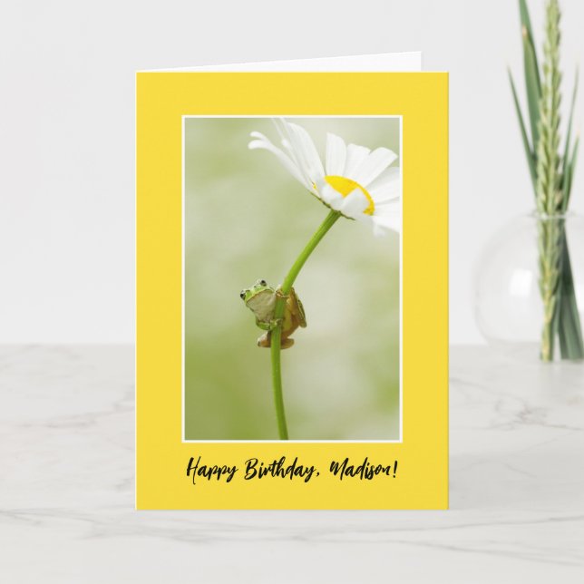 Happy Birthday | Ein Niedlicher Frosch Karte (Vorderseite)