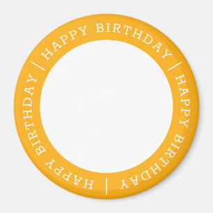 Happy Birthday Einfach Preppy Modern Custom Foto Magnet