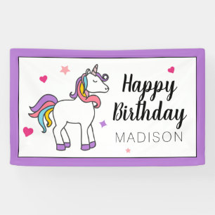 Happy Birthday Einhorn Banner