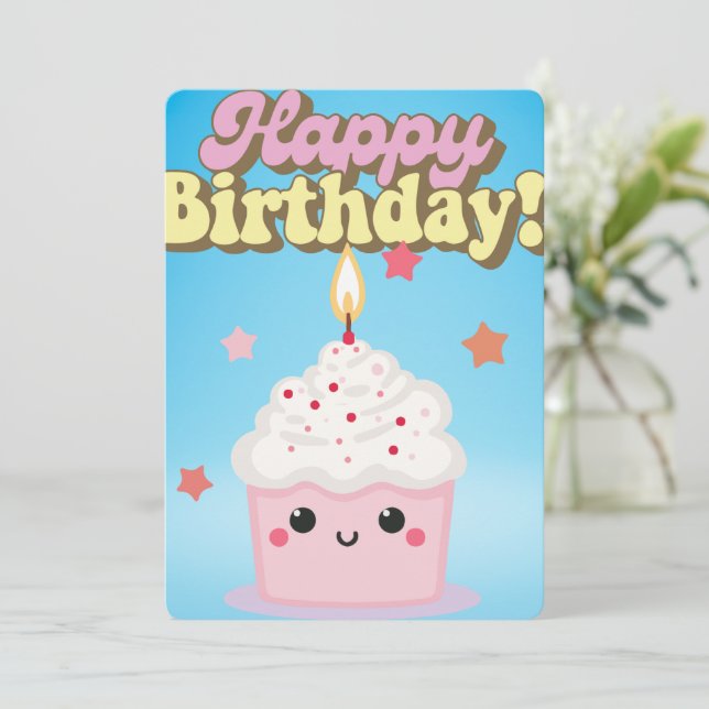 HAPPY BIRTHDAY EINLADUNG (Stehend Vorderseite)